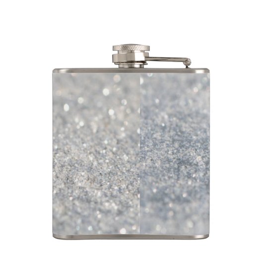 Sparkle Silver Heart 25th Wedding Jubileum Heupfles (Achterkant)