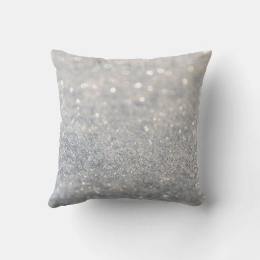 Sparkle Silver Heart 25th Wedding Jubileum Kussen (Achterkant)