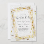 Sparkle Silver Nuestra Boda Tweetalig Kaart (Voorkant)