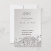 Sparkle Silver RSVP 25e Jubileum Kaartje (Voorkant)