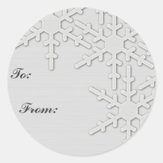 Sparkle Sneeuwvlok Ontwerp Ronde Sticker