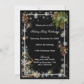 Sparkle Sneeuwvlokken Pine Cones Kerstfeest Kaart (Voorkant)