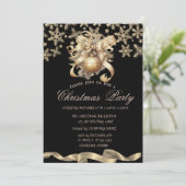 Sparkle Snowflakes Ball Bow Corporate Christmas Kaart (Staand voorkant)