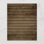 Sparkle Snowflakes en Barn Wood Wedding Menu (Achterkant)