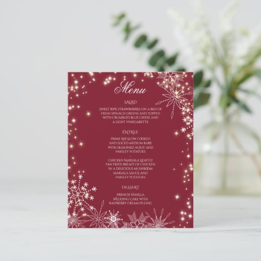 Sparkle Snowflakes en het Menu van de Weddenschap (Staand voorkant)