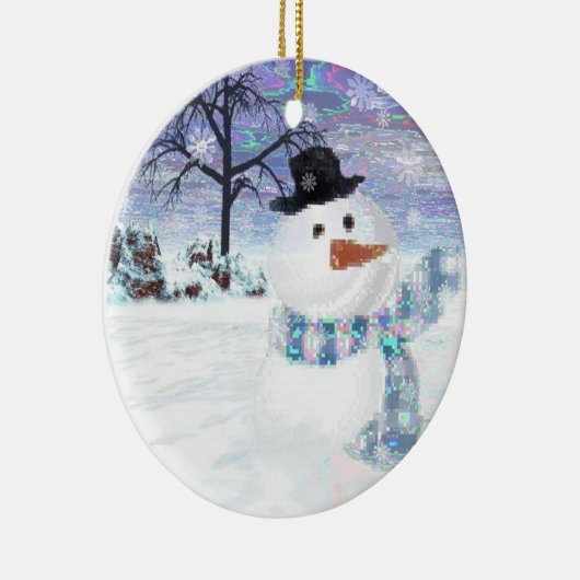 Sparkle Snowman Keepsake Ornament (Rechts)