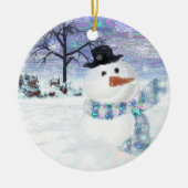 Sparkle Snowman Keepsake Ornament (Voorkant)