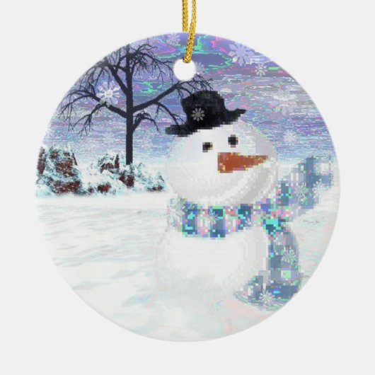 Sparkle Snowman Keepsake Ornament (Voorkant)