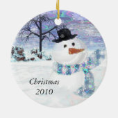 Sparkle Snowman Keepsake Ornament (Achterkant)