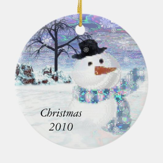 Sparkle Snowman Keepsake Ornament (Achterkant)