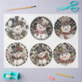 Sparkle Snowman Rounds Tissuepapier (Craft)