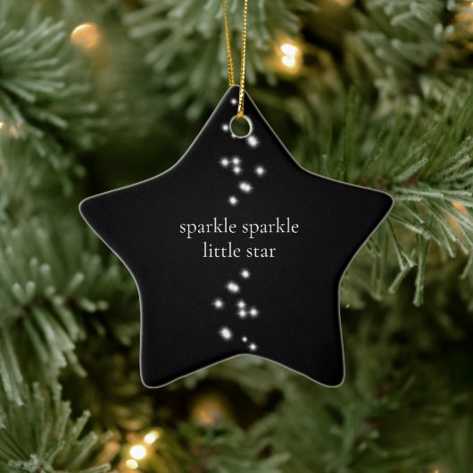 Sparkle Sparkle Little Star Black Starlight Keramisch Ornament (Boom)
