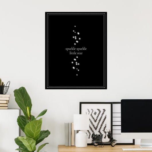 Sparkle Sparkle Little Star Black Starlight Poster (Thuiskantoor)