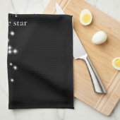 Sparkle Sparkle Little Star Black Starlight Theedoek (Quarter Fold)