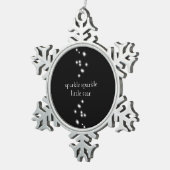 Sparkle Sparkle Little Star Black Starlight Tin Sneeuwvlok Ornament (Rechts)
