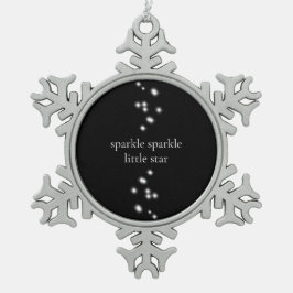 Sparkle Sparkle Little Star Black Starlight Tin Sneeuwvlok Ornament
