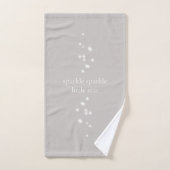 Sparkle Sparkle Little Star Silver Grey Starlight Bad Handdoek (Handdoek)