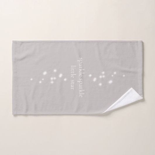 Sparkle Sparkle Little Star Silver Grey Starlight Bad Handdoek (Handdoek)