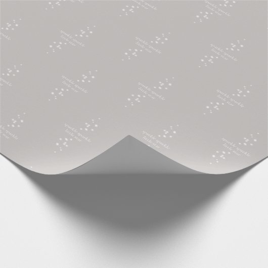 Sparkle Sparkle Little Star Silver Grey Starlight Cadeaupapier (Hoek)