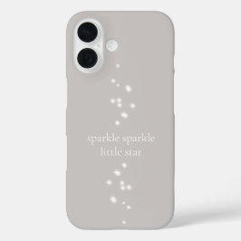 Sparkle Sparkle Little Star Silver Grey Starlight iPhone 16 Hoesje