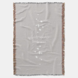Sparkle Sparkle Little Star Silver Grey Starlight Deken