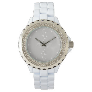Sparkle Sparkle Little Star Silver Grey Starlight Horloge