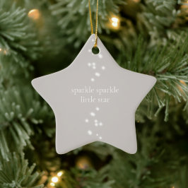 Sparkle Sparkle Little Star Silver Grey Starlight Keramisch Ornament