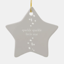 Sparkle Sparkle Little Star Silver Grey Starlight Keramisch Ornament