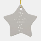 Sparkle Sparkle Little Star Silver Grey Starlight Keramisch Ornament (Achterkant)