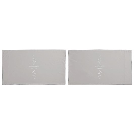 Sparkle Sparkle Little Star Silver Grey Starlight Kussensloop (Voorkant-Set)