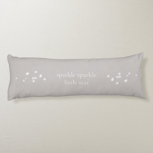 Sparkle Sparkle Little Star Silver Grey Starlight Lichaamskussen (Achterkant)