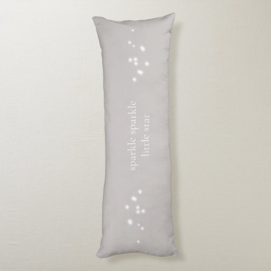Sparkle Sparkle Little Star Silver Grey Starlight Lichaamskussen (Achterkant (Verticaal))
