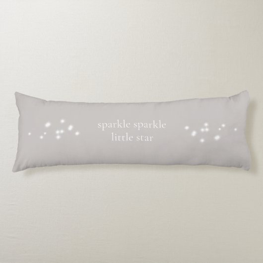 Sparkle Sparkle Little Star Silver Grey Starlight Lichaamskussen (Voorkant)