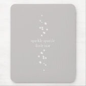 Sparkle Sparkle Little Star Silver Grey Starlight Muismat (Voorkant)
