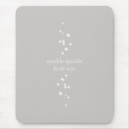 Sparkle Sparkle Little Star Silver Grey Starlight Muismat