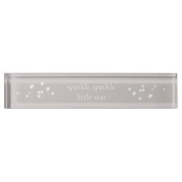 Sparkle Sparkle Little Star Silver Grey Starlight Naambordje