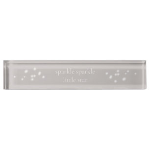 Sparkle Sparkle Little Star Silver Grey Starlight Naambordje