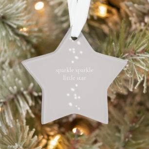 Sparkle Sparkle Little Star Silver Grey Starlight Ornament