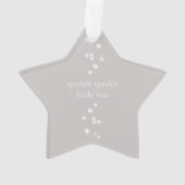 Sparkle Sparkle Little Star Silver Grey Starlight Ornament (achterkant)