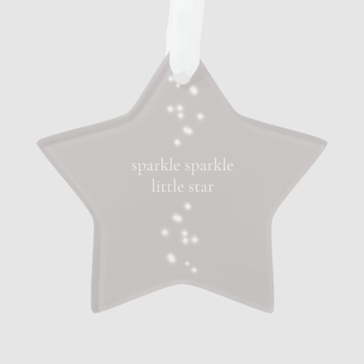 Sparkle Sparkle Little Star Silver Grey Starlight Ornament (achterkant)