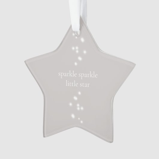 Sparkle Sparkle Little Star Silver Grey Starlight Ornament (voorkant)