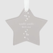Sparkle Sparkle Little Star Silver Grey Starlight Ornament (voorkant)