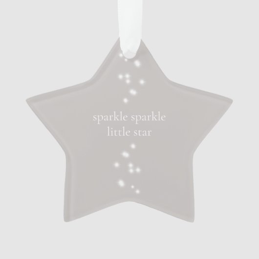 Sparkle Sparkle Little Star Silver Grey Starlight Ornament (voorkant)