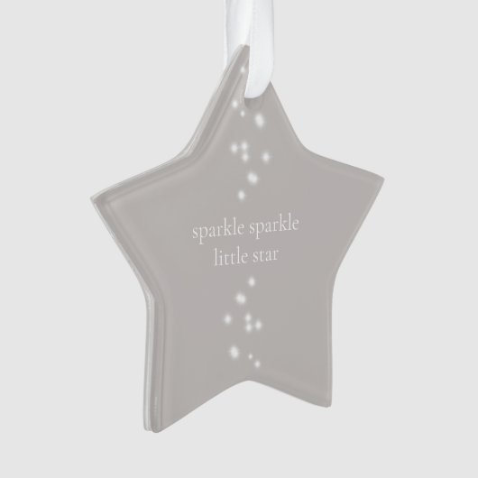 Sparkle Sparkle Little Star Silver Grey Starlight Ornament (voorkant)