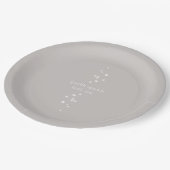 Sparkle Sparkle Little Star Silver Grey Starlight Papieren Bordje (Gekanteld)