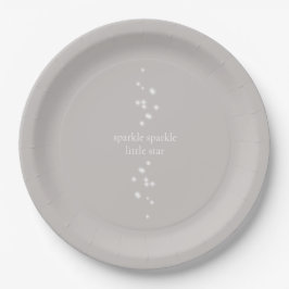 Sparkle Sparkle Little Star Silver Grey Starlight Papieren Bordje