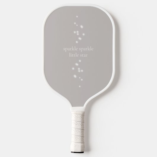 Sparkle Sparkle Little Star Silver Grey Starlight Pickleball Paddle (Achterkant)