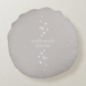 Sparkle Sparkle Little Star Silver Grey Starlight Rond Kussen (Achterkant)