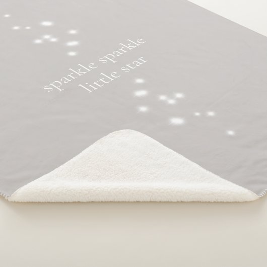 Sparkle Sparkle Little Star Silver Grey Starlight Sherpa Deken (3/4)