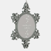 Sparkle Sparkle Little Star Silver Grey Starlight Tin Sneeuwvlok Ornament (Links)